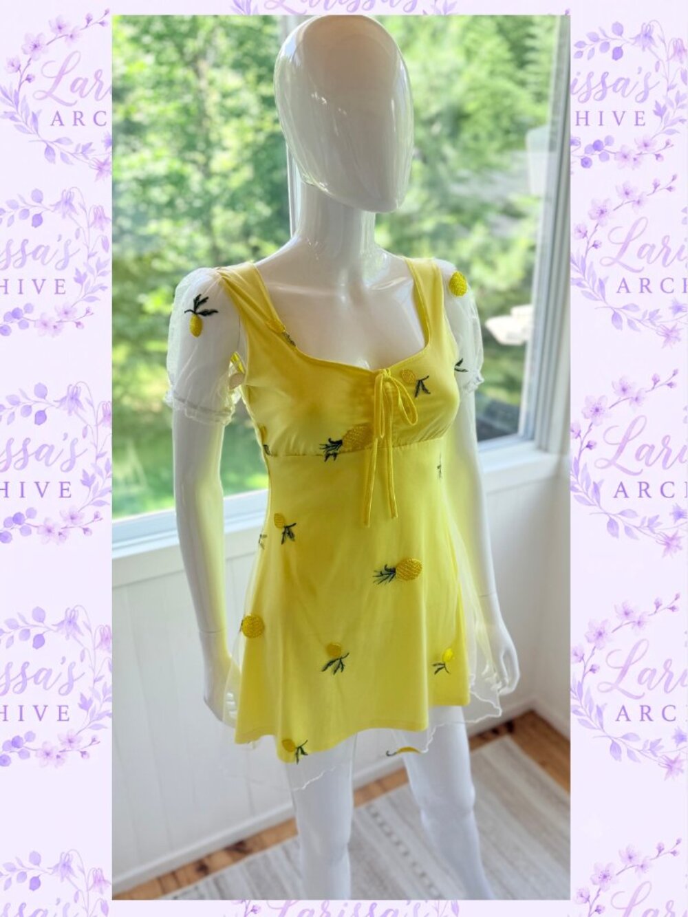 Sugar Thrillz by Dolls Kill I Got The Juice Embroidered Babydoll Dress | Size XS - Picture 2 of 16